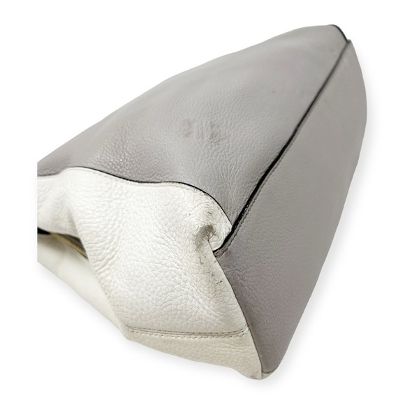 Kate Spade Off White, Black & Grey, Pebbled Leather Satchel Double Handle - Picture 12 of 15